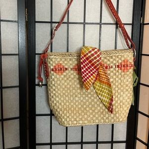 Brighton Straw Scarf Bag